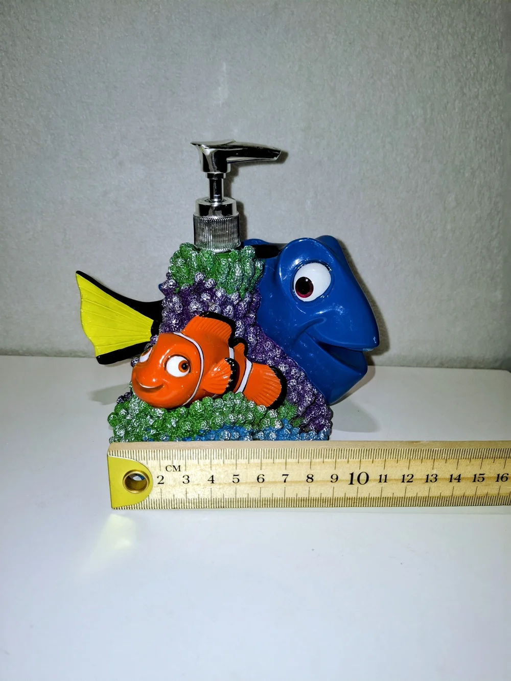 Rare Disney Blue Dory and Orange Nemo  Soap Dispenser